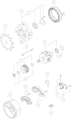 Generaator MAHLE MG 614