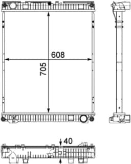 Radiaator, mootorijahutus MAHLE CR 784 000P