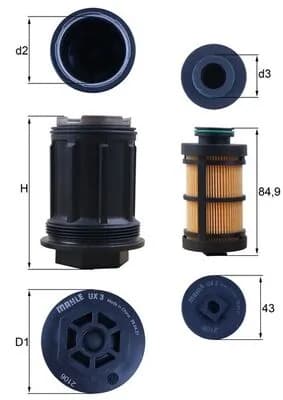 AdBlue filter MAHLE UX 3KIT