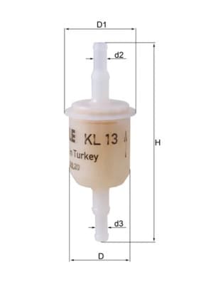 Kütusefilter MAHLE KL 13 OF