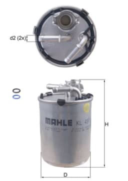 Kütusefilter MAHLE KL 497D