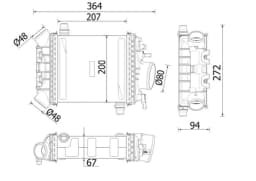Kompressoriõhu radiaator MAHLE CI 547 000P