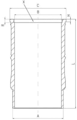 Silindrihülss MAHLE 001 LW 00142 001