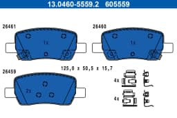Piduriklotsi komplekt, ketaspidur ATE 13.0460-5559.2