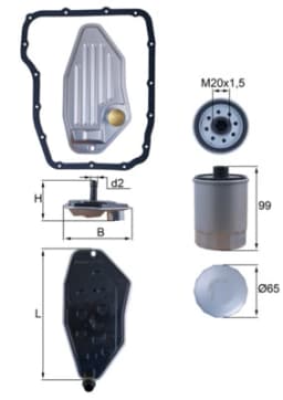 Hüdraulikafilter, automaatkäigukast KNECHT HX 276 KIT