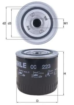 Õlifilter KNECHT OC 223