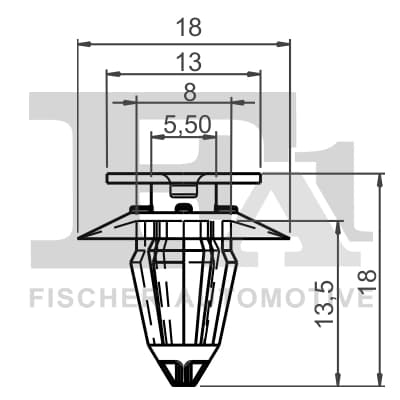 Stopper, ehis-/kaitseliist FA1 11-40002.5