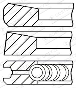 Kolvirõngakomplekt GOETZE ENGINE 08-287100-00