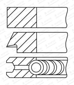 Kolvirõngakomplekt GOETZE ENGINE 08-148307-00