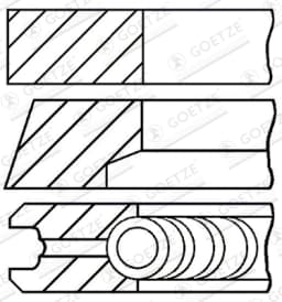 Kolvirõngakomplekt GOETZE ENGINE 08-118000-00