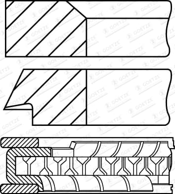 Kolvirõngakomplekt GOETZE ENGINE 08-424800-40