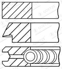 Kolvirõngakomplekt GOETZE ENGINE 08-442300-00