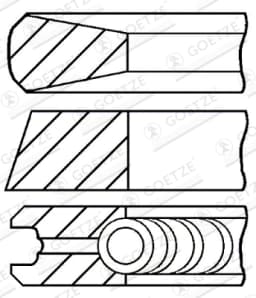 Kolvirõngakomplekt GOETZE ENGINE 08-122200-00