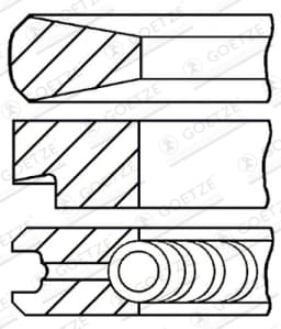 Kolvirõngakomplekt GOETZE ENGINE 08-103900-00