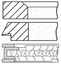 Kolvirõngakomplekt GOETZE ENGINE 08-446600-00