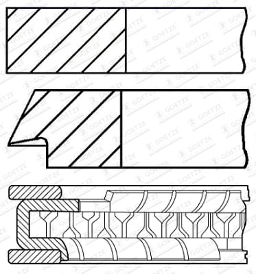 Kolvirõngakomplekt GOETZE ENGINE 08-446500-00