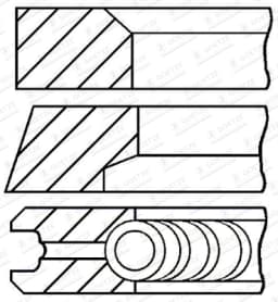 Kolvirõngakomplekt GOETZE ENGINE 08-445100-00