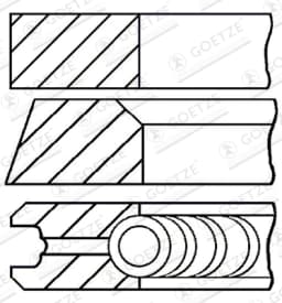 Kolvirõngakomplekt GOETZE ENGINE 08-433400-00