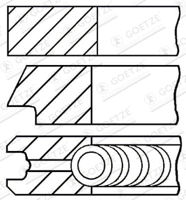 Kolvirõngakomplekt GOETZE ENGINE 08-436506-00
