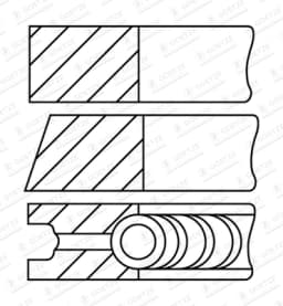 Kolvirõngakomplekt GOETZE ENGINE 08-436300-10