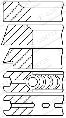 Kolvirõngakomplekt GOETZE ENGINE 08-314600-00