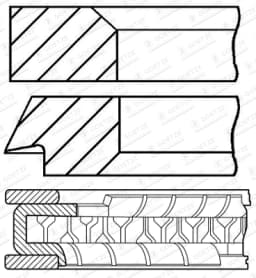 Kolvirõngakomplekt GOETZE ENGINE 08-424807-10