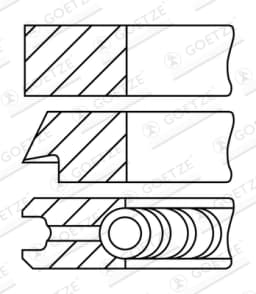 Kolvirõngakomplekt GOETZE ENGINE 08-148300-00