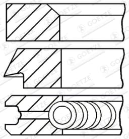 Kolvirõngakomplekt GOETZE ENGINE 08-142400-00