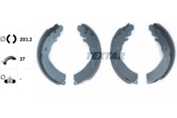 Piduriklotside komplekt TEXTAR 91047100