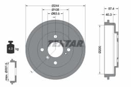 Piduritrummel TEXTAR 94031900