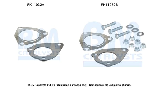 Montaažikomplekt, tahma-/partiklifilter BM CATALYSTS FK11032