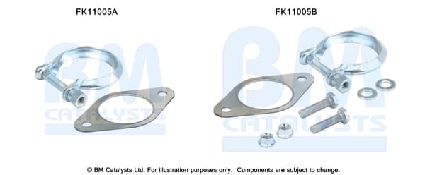 Montaažikomplekt, tahma-/partiklifilter BM CATALYSTS FK11005