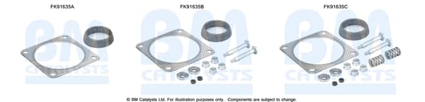 Montaažikomplekt, katalüsaator BM CATALYSTS FK91635