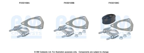 Montaažikomplekt, heitgaasitoru BM CATALYSTS FK50108