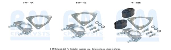 Montaažikomplekt, tahma-/partiklifilter BM CATALYSTS FK11175