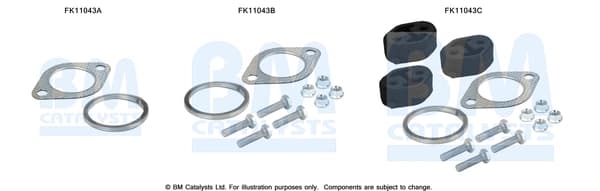 Montaažikomplekt, tahma-/partiklifilter BM CATALYSTS FK11043