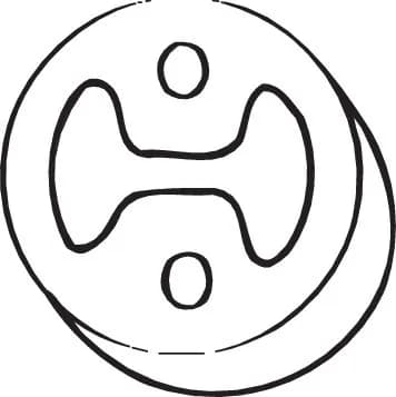 Kummiriba, väljalaskesüsteem BOSAL 255-393
