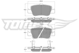 Piduriklotsi komplekt, ketaspidur TOMEX Brakes TX 16-29