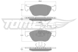 Piduriklotsi komplekt, ketaspidur TOMEX Brakes TX 11-84