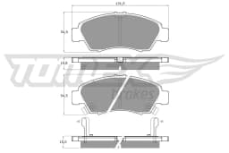 Piduriklotsi komplekt, ketaspidur TOMEX Brakes TX 12-65