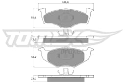 Piduriklotsi komplekt, ketaspidur TOMEX Brakes TX 10-851