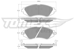 Piduriklotsi komplekt, ketaspidur TOMEX Brakes TX 16-76