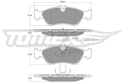 Piduriklotsi komplekt, ketaspidur TOMEX Brakes TX 11-491