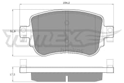 Piduriklotsi komplekt, ketaspidur TOMEX Brakes TX 17-32