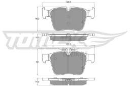 Piduriklotsi komplekt, ketaspidur TOMEX Brakes TX 17-051