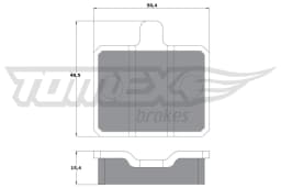 Piduriklotsi komplekt, ketaspidur TOMEX Brakes TX 10-25