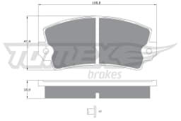 Piduriklotsi komplekt, ketaspidur TOMEX Brakes TX 10-434