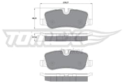 Piduriklotsi komplekt, ketaspidur TOMEX Brakes TX 17-72