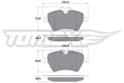Piduriklotsi komplekt, ketaspidur TOMEX Brakes TX 16-04