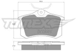 Piduriklotsi komplekt, ketaspidur TOMEX Brakes TX 10-781